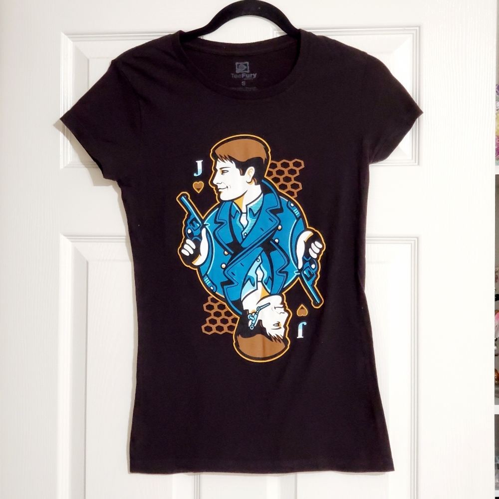 Tee Fury Mulder The X-Files black short sleeve sz.S Sci-Fi TV